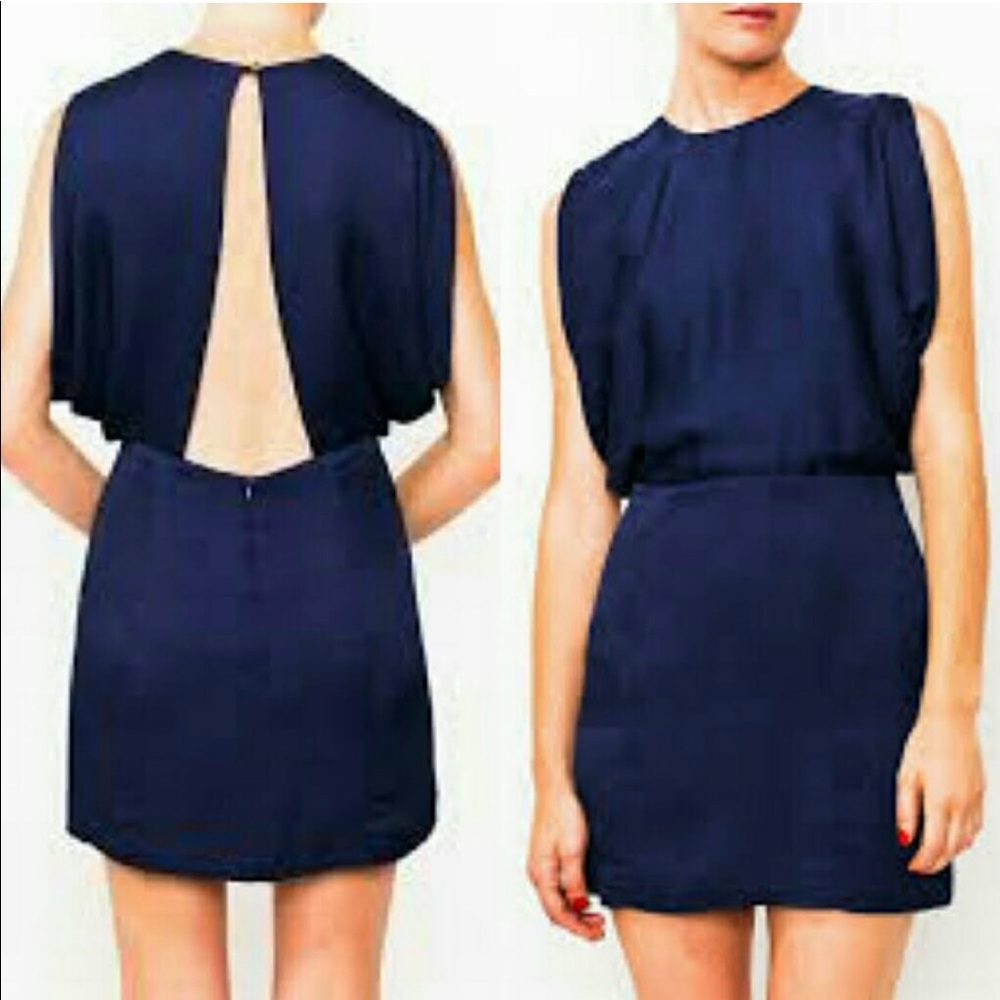 Wren purple silk  backless dress
